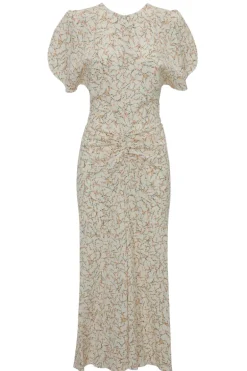 Gathered Waist Midi Dress