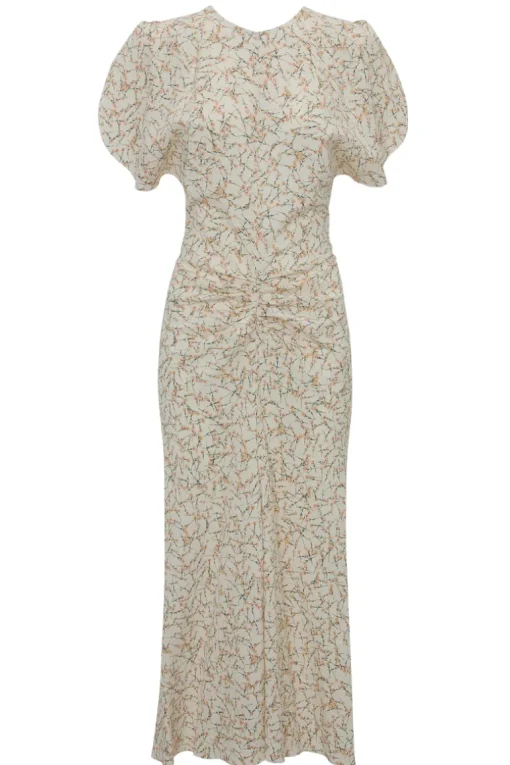 Gathered Waist Midi Dress