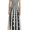 Geometric Circle Silk Twill Dress