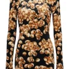 Grape Print Velvet Dress