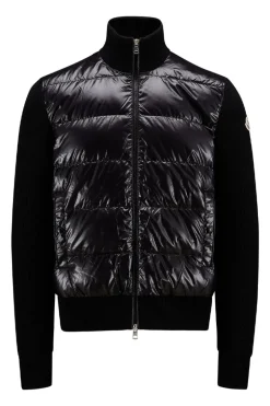 Graphic Padded Wool Cardigan
