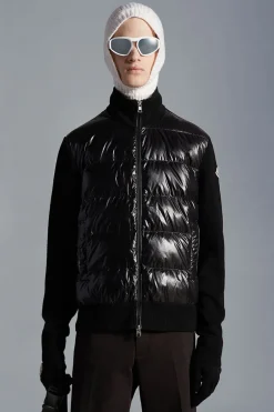 Graphic Padded Wool Cardigan
