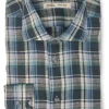 Green Linen Plaid Shirt