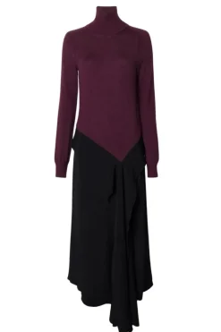 High Neck Tie Detail Dress