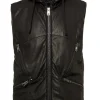 Hooded Leather Vest
