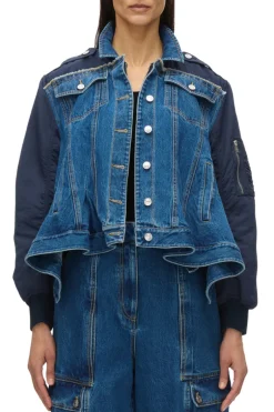Hybrid Denim Flight Jacket