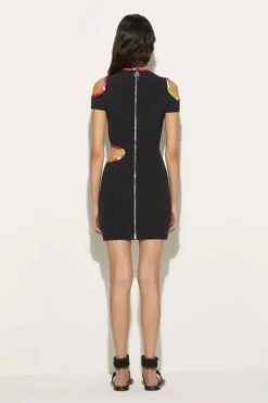 Iride-Print Cut-Out Dress