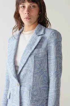 Jacquard Denim Blazer