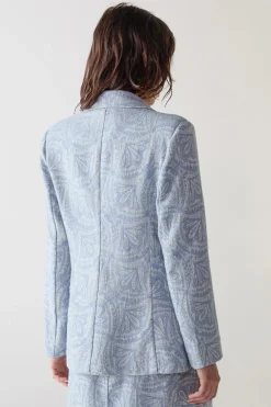 Jacquard Denim Blazer