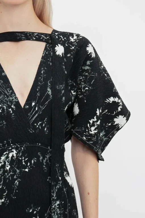 Kimono Sleeve Printed Dress