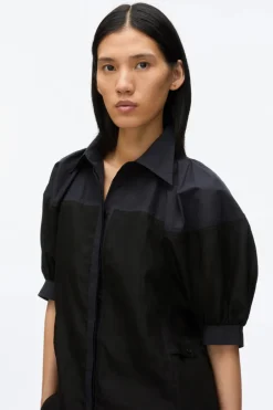 Lantern Sleeve Combo Shirt