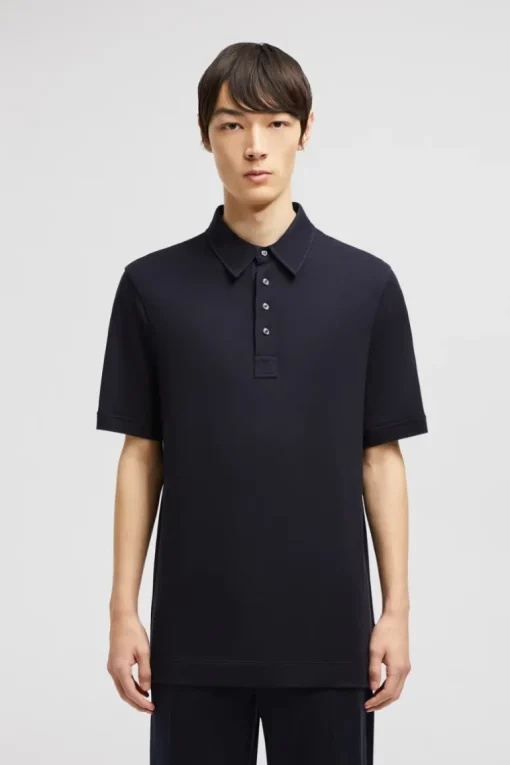 Leather Logo Patch Polo