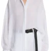 Linen Crepe Gauze Boyfriend Shirt