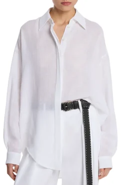 Linen Crepe Gauze Boyfriend Shirt