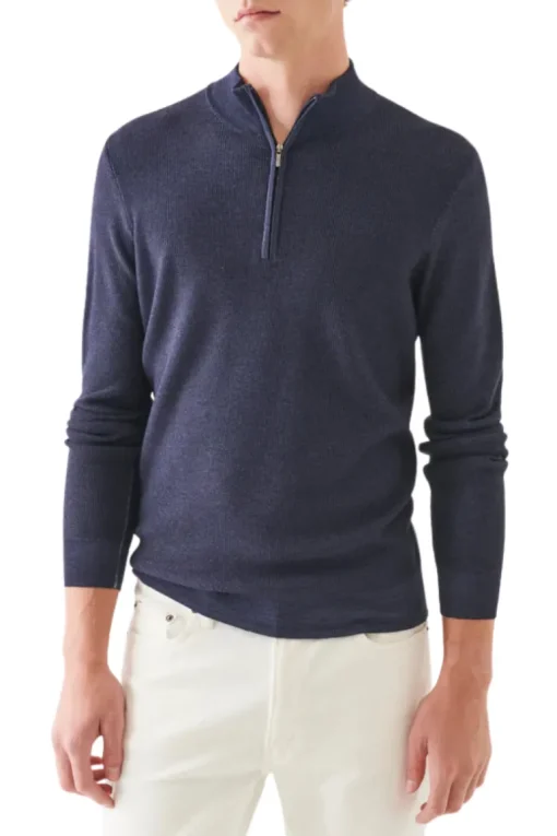 Merino Textured Quarter Zip