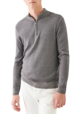 Merino Textured Quarter Zip