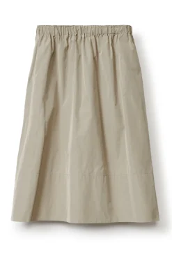 Micro Faille Midi Skirt
