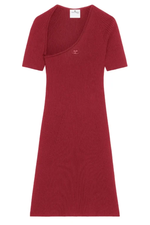 Mini Slash Rib Knit Dress