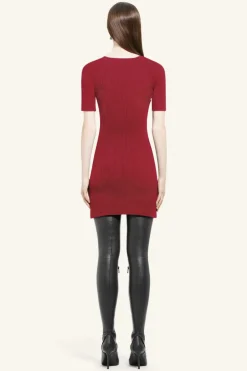 Mini Slash Rib Knit Dress