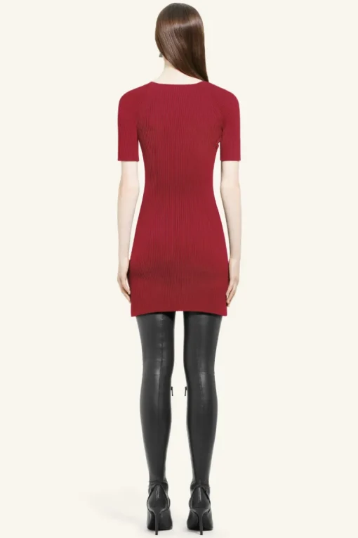 Mini Slash Rib Knit Dress