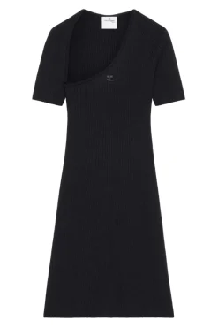 Mini Slash Rib Knit Dress