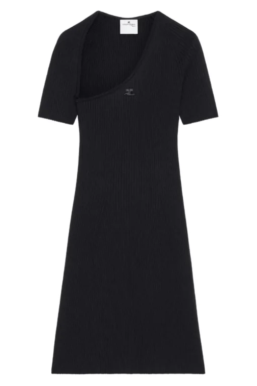 Mini Slash Rib Knit Dress