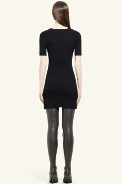 Mini Slash Rib Knit Dress