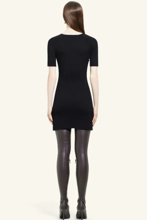 Mini Slash Rib Knit Dress