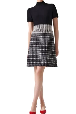 Mock Neck Mini Dress