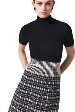 Mock Neck Mini Dress