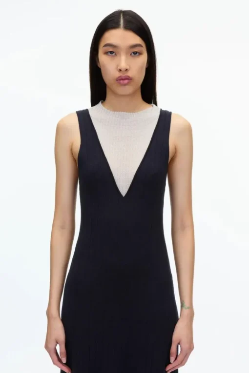 Mockneck Midi Knit Dress