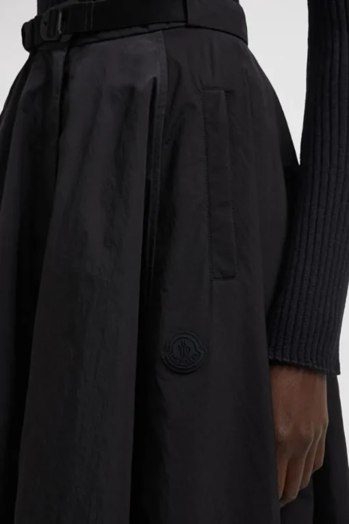 Nylon Midi Skirt