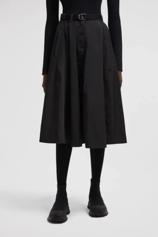 Nylon Midi Skirt