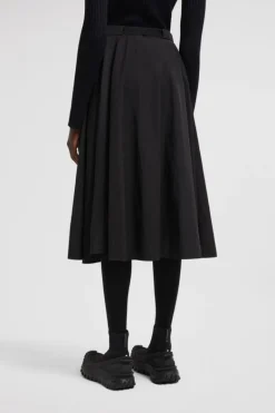 Nylon Midi Skirt