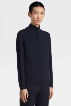 Oasi Cashmere Zip Mock Sweater