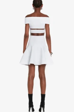 Off-The-Shoulder Slashed Mini Dress
