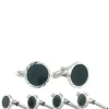 Onyx Diamond Cut Stud Set