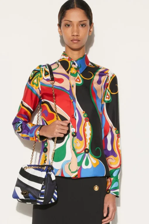 Orchidee Print Twill Shirt