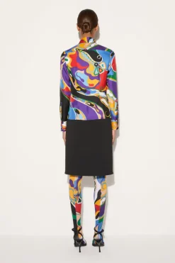 Orchidee Print Twill Shirt