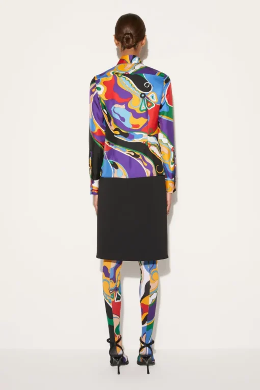 Orchidee Print Twill Shirt