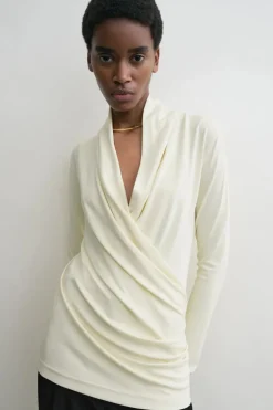 Overlapped Jersey Top
