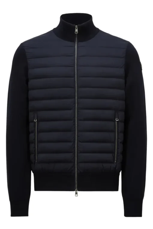 Padded Zip-Up Cardigan