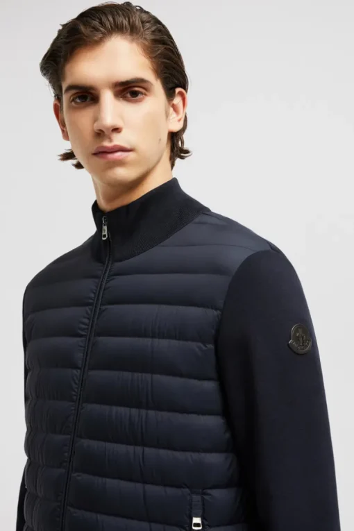 Padded Zip-Up Cardigan