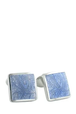 Paisley Light Blue Cufflinks