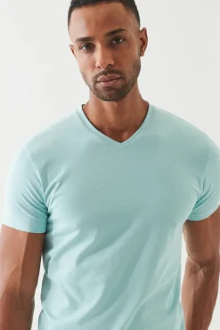 Pima Cotton Stretch V-Neck