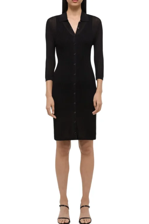 Pointelle Polo Dress
