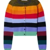 Rainbow Stripe Knit Cardigan