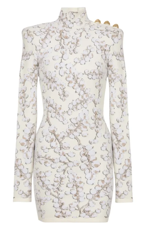 Redcurrant Jacquard Knit Dress