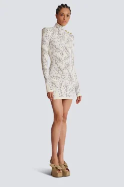Redcurrant Jacquard Knit Dress