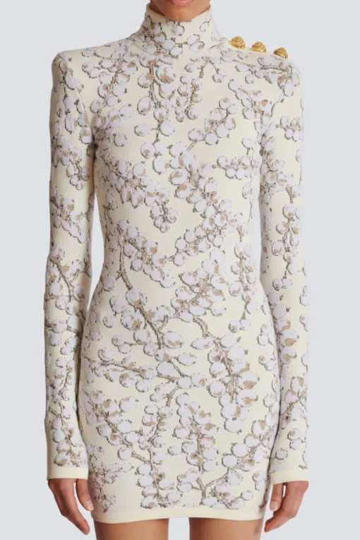 Redcurrant Jacquard Knit Dress